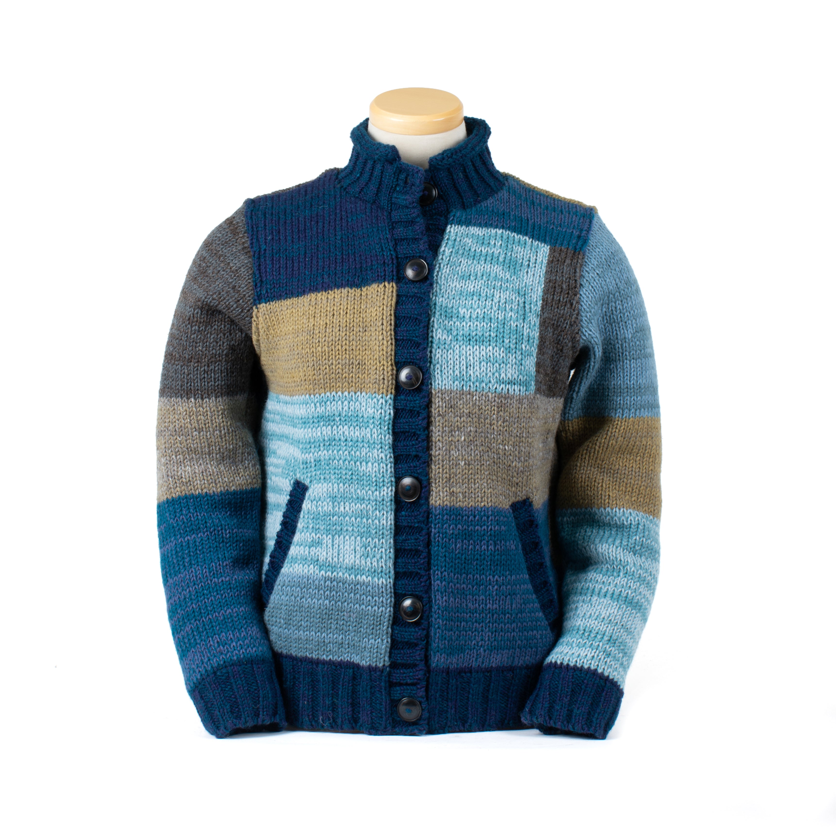 L ダンケシェーン PATCHWORK KNIT CARDIGAN L ダンケシェーン PATCHWORK KNIT CARDIGAN