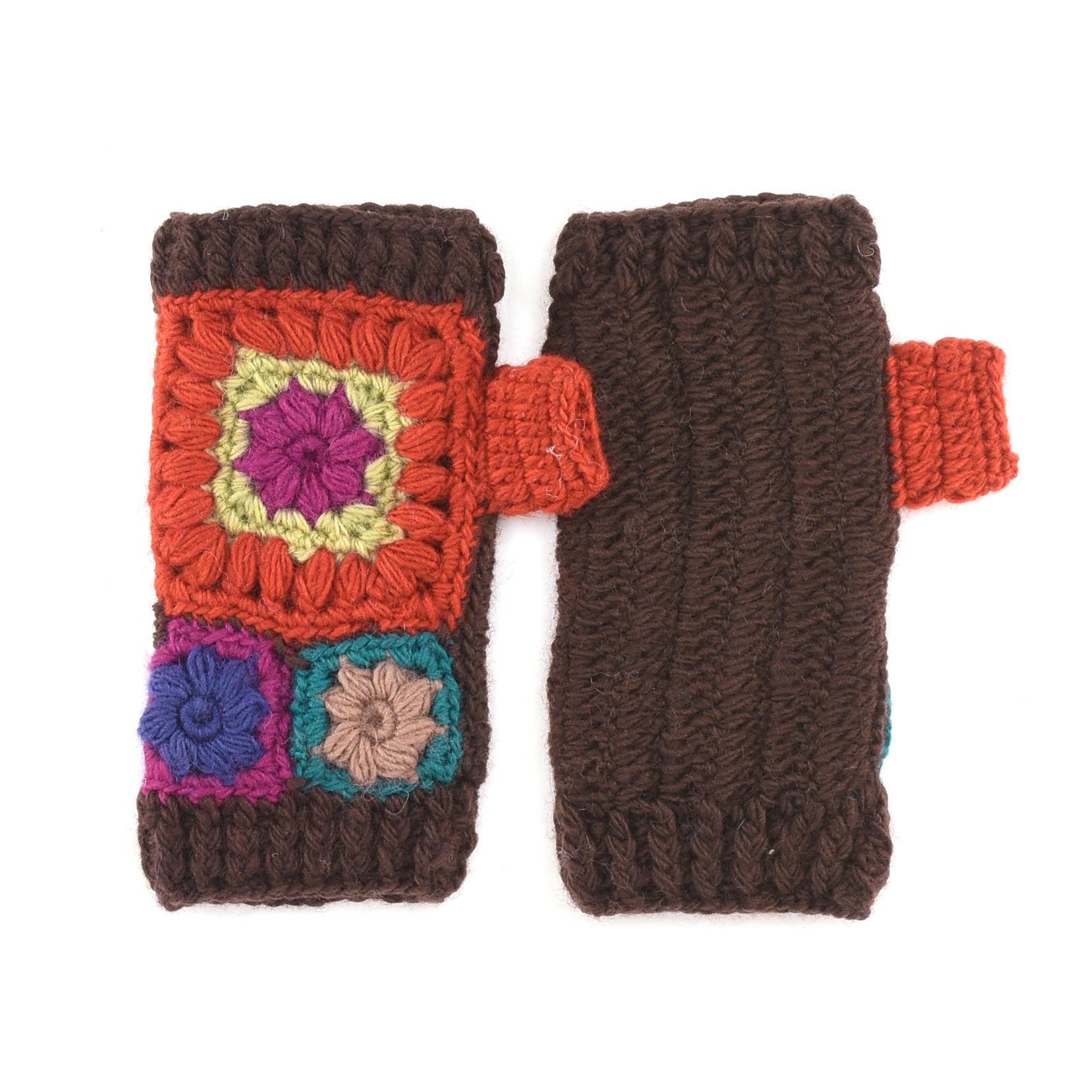Aria Hand-Knit Wool Hand Warmers & Matching Hat - Cozy Set  display picture 3