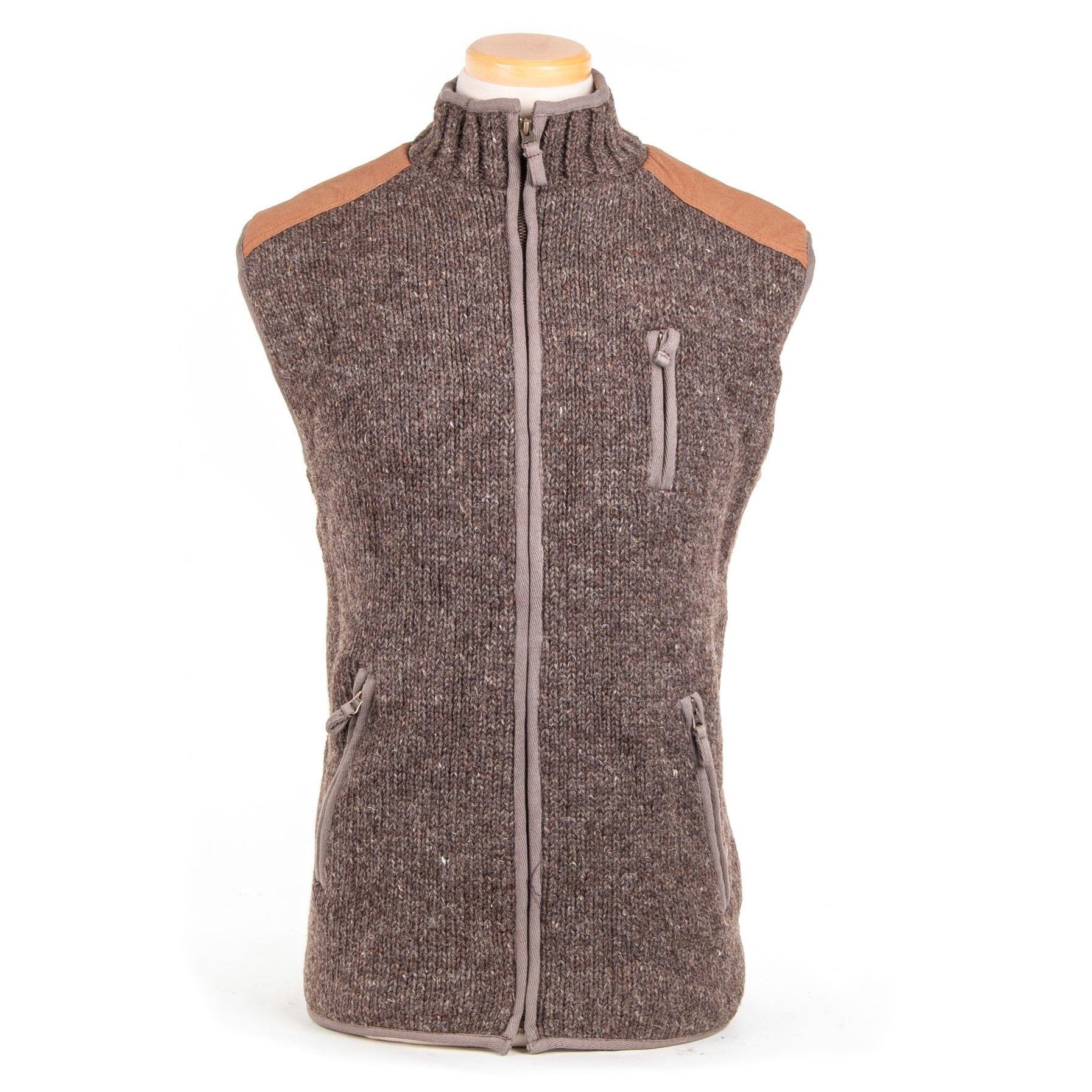 Yale Vest – Wool Vest with Fleece Lining & Faux Suede
