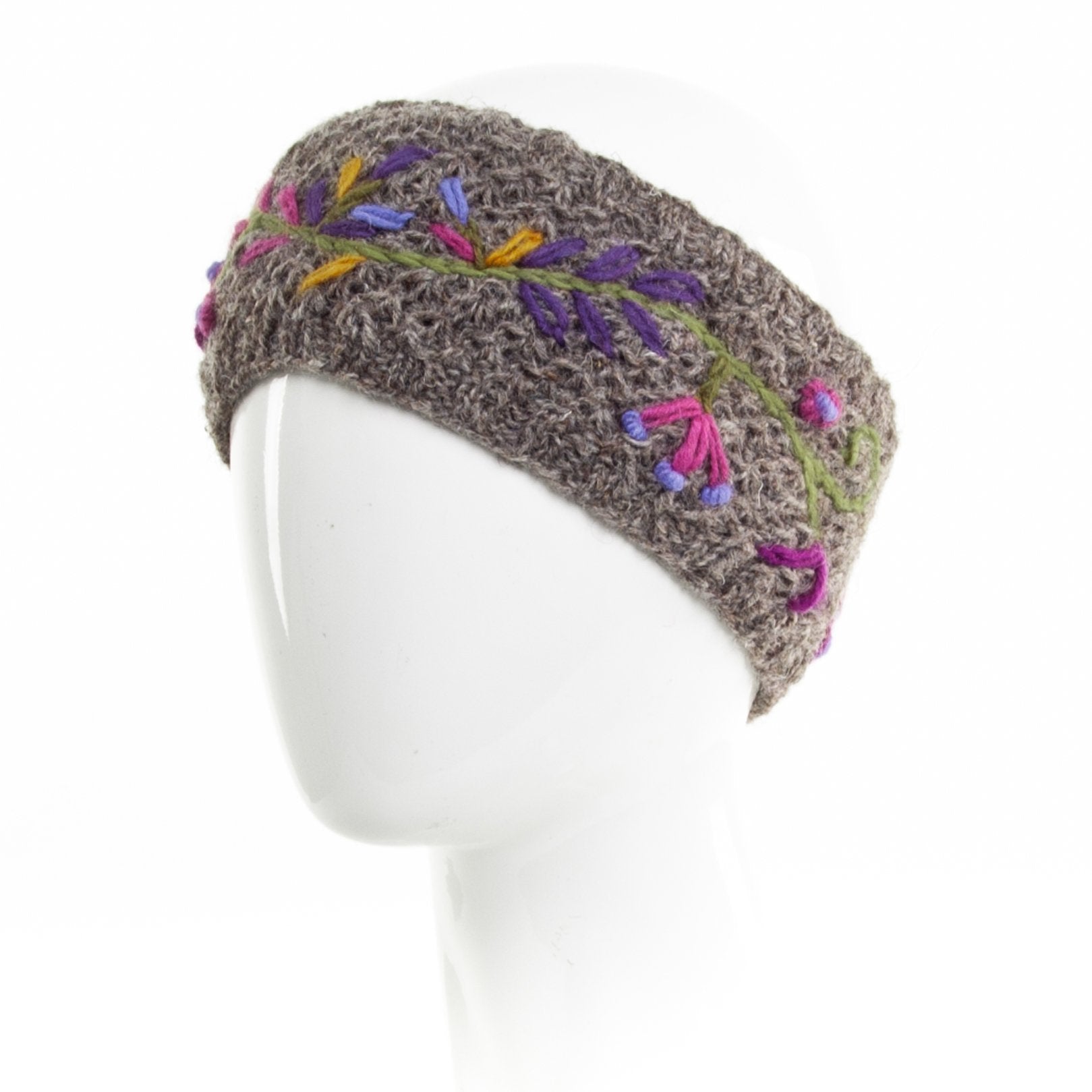 Lost Horizons Abigail Headband Teal Floral Wool Knit Fleece Lined Embroidered Lost Horizons Knitwear (@losthorizonsknitwear) • Instagram  main image 4