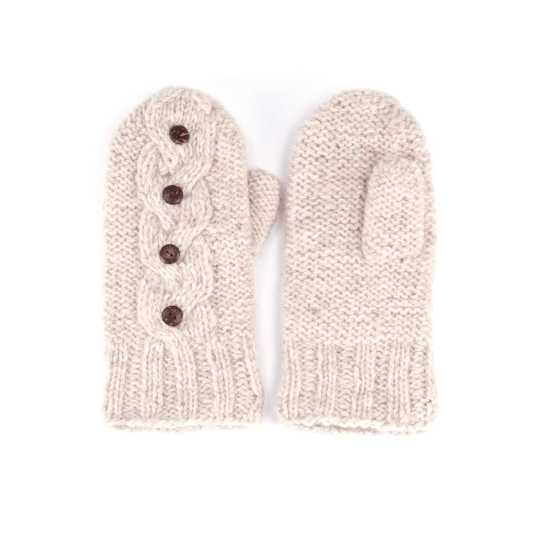 Haven Mittens - Cozy Cable-Knit Mittens with Fleece Lining