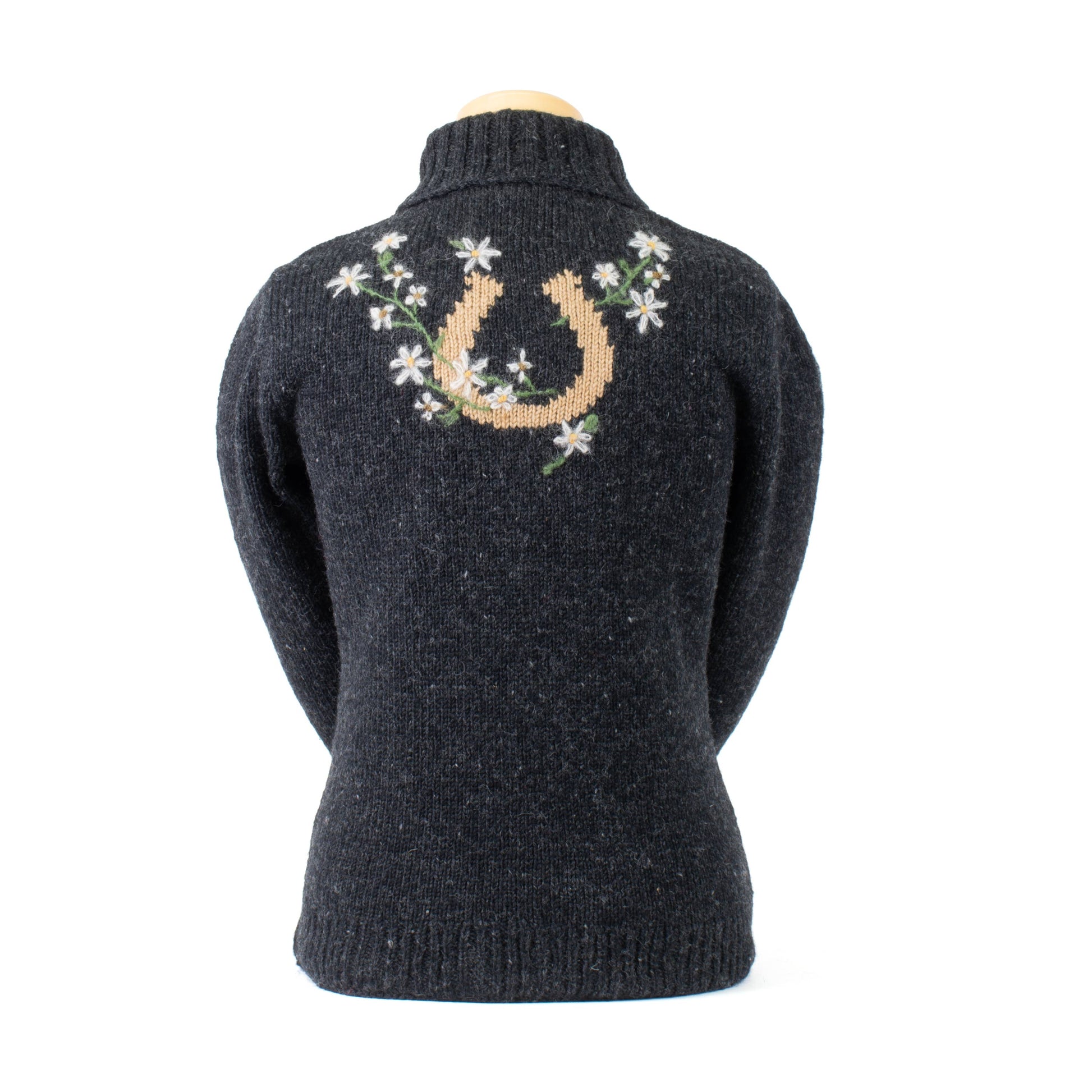 Lucky Daisy Western Embroidered Wool Cardigan