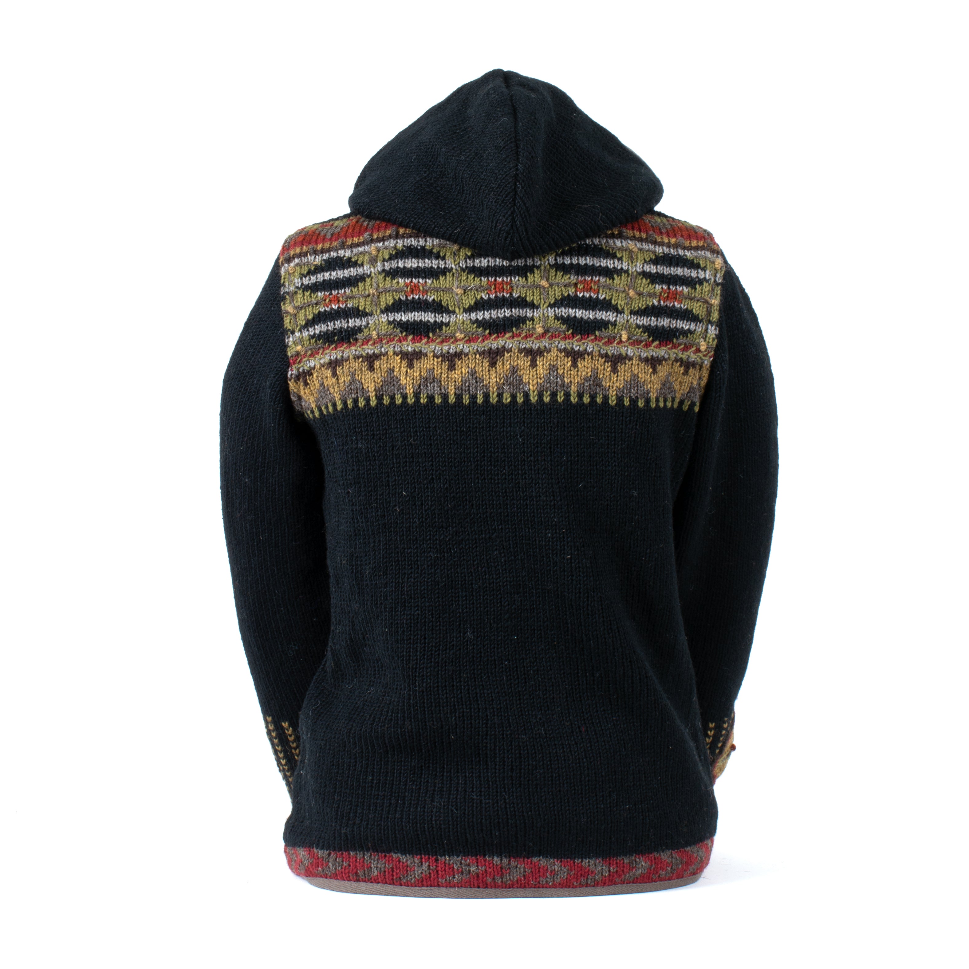 Dakotah Wool Sweater - Western Knit with Hood & Zip – Lost