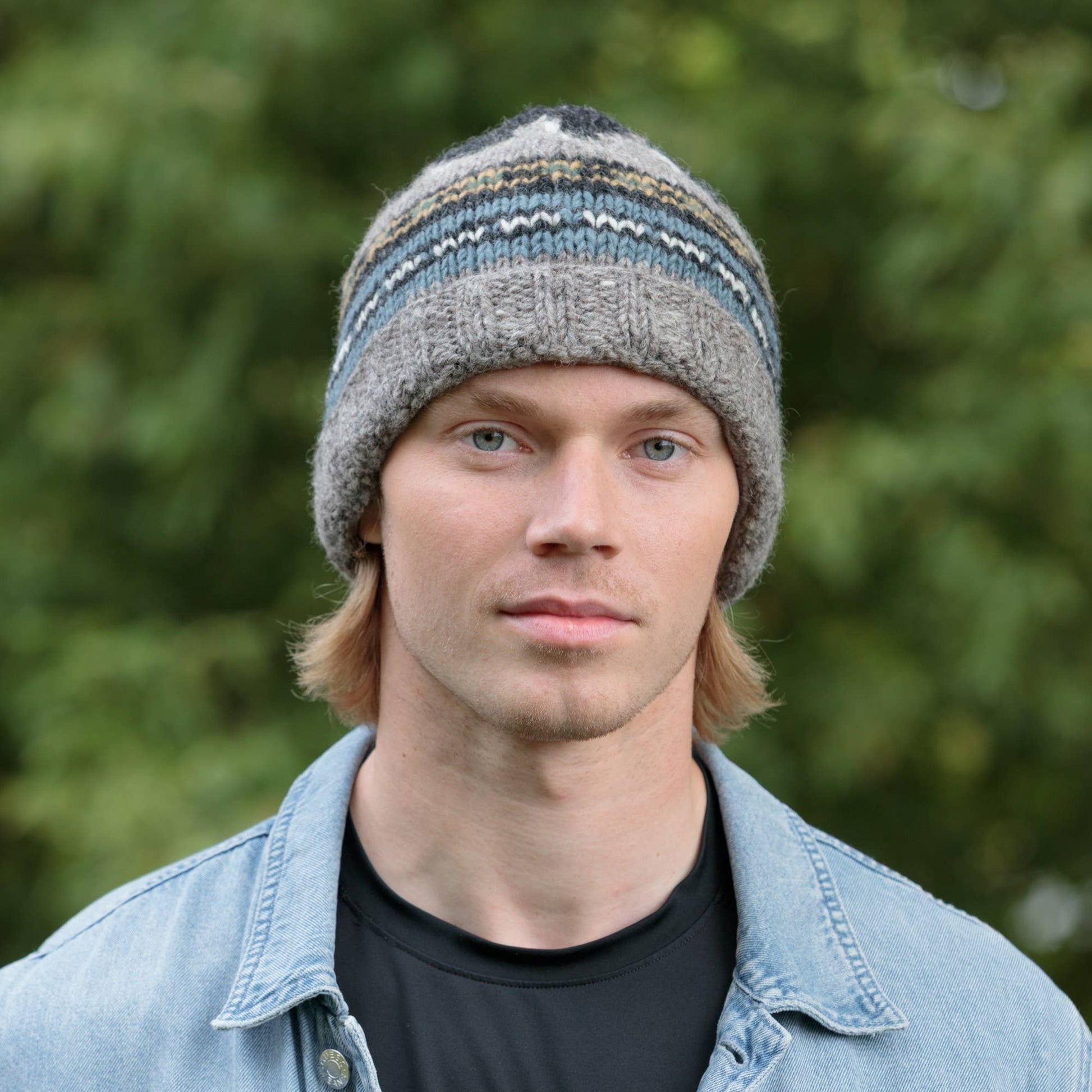 Jackson Wool Knit Stripe Beanie Hat
