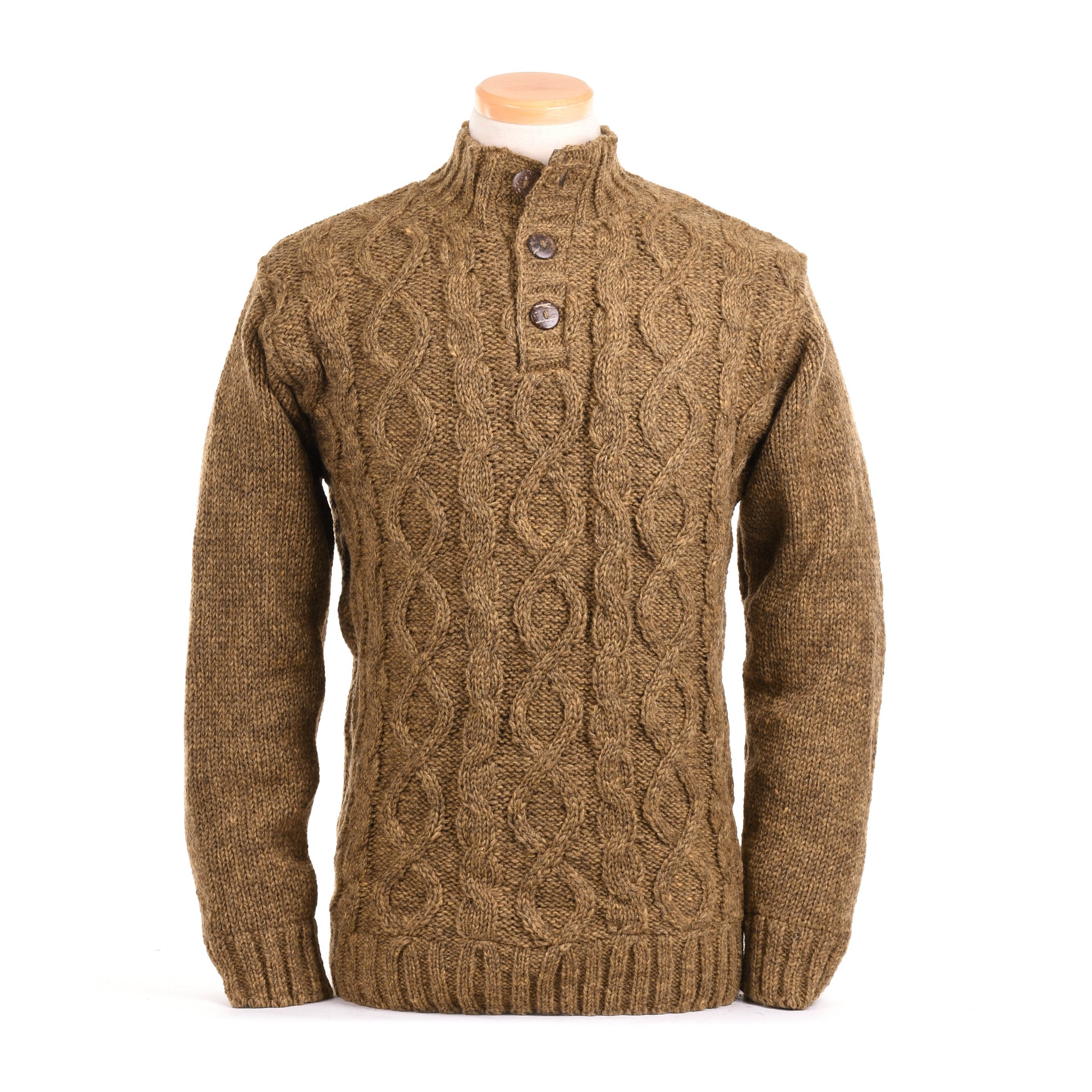 【2plan】Lot cable button collar knit 2plan】Lot cable button collar knit (2plan/ニット・セーター