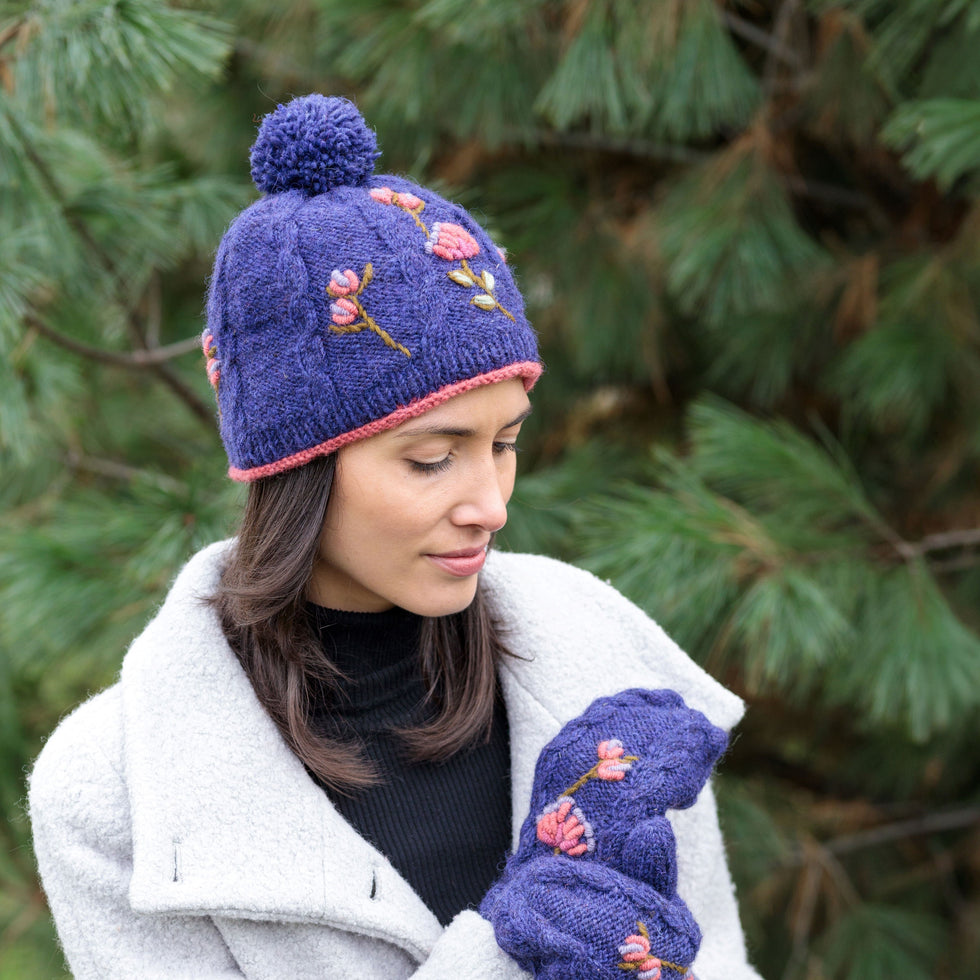 BEANIE WITH FOLD OVER BLISS OF BOHEMIA
