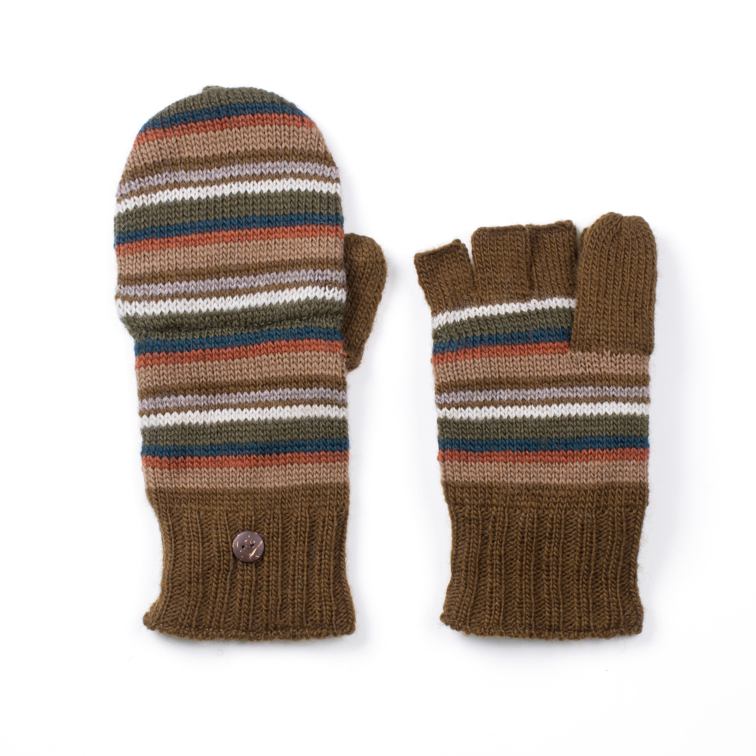Axel Fingerless Gloves - Fair Isle Knit with Suede Patch – Lost
