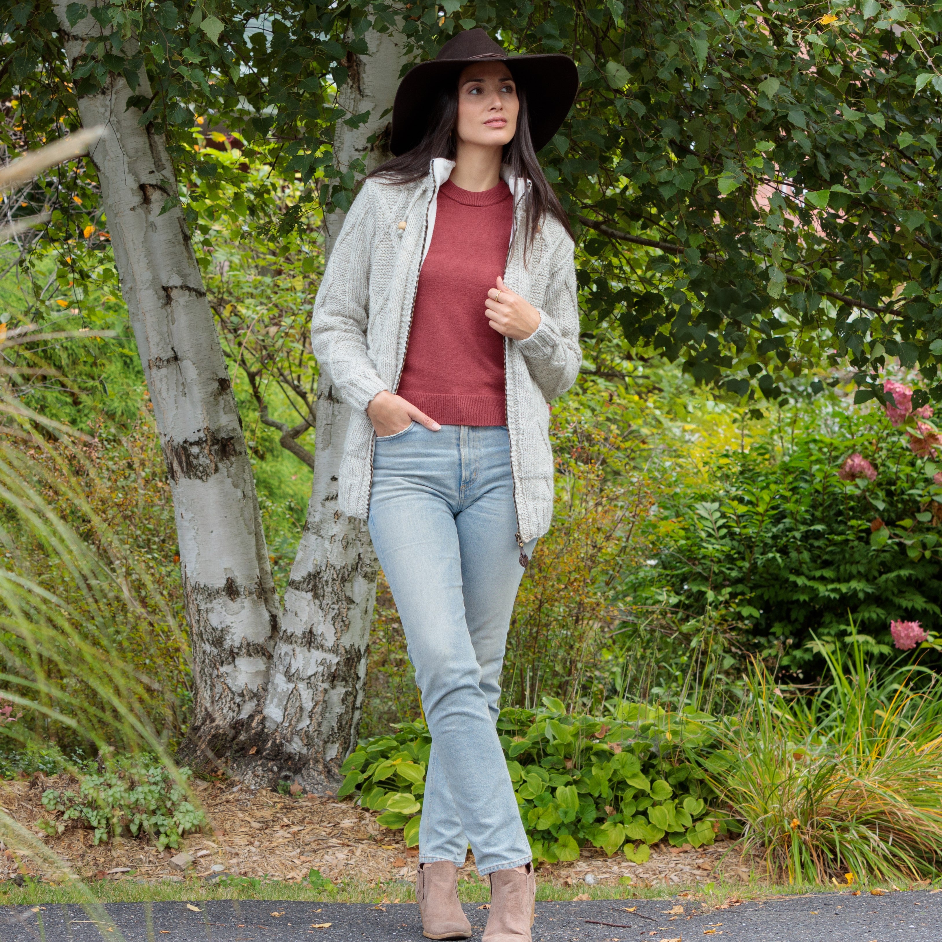 Shannon Wool Sweater/Coat – Cable Knit, Fleece Lined, Handknit Shannon Wool Sweater/Coat – Cable Knit, Fleece Lined, Handknit