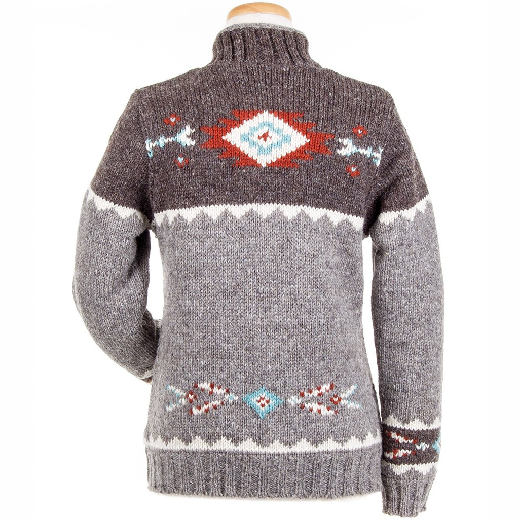Mustang Wool Sweater – Cozy Western-Style Hand-Knit Cardigan