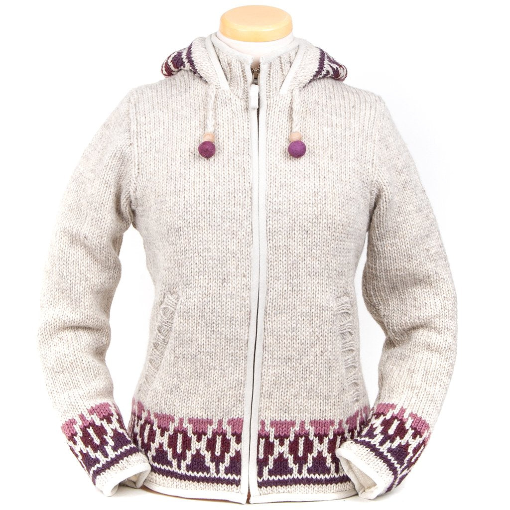 Misty Sweater - jacquard wool hoodie – Lost Horizons USA