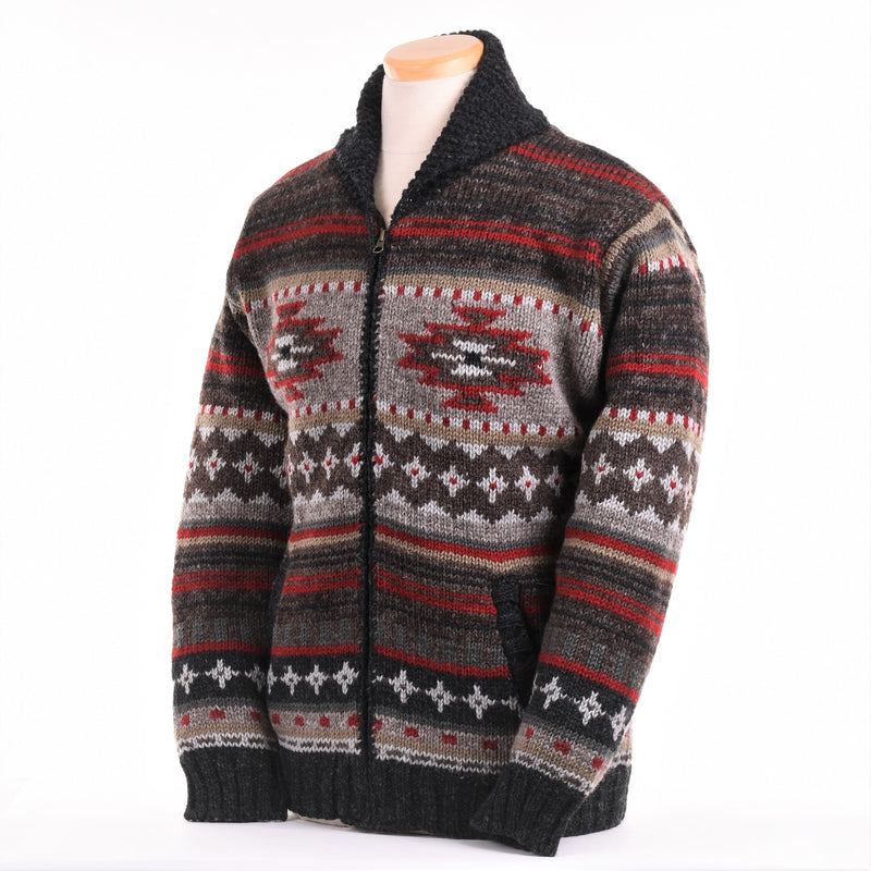 Mateo Sweater - rich wool hues with Southwestern motifs – Lost