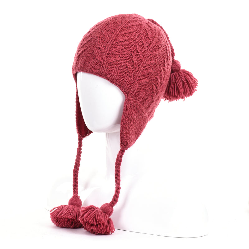 Willow Earflap cable knit earflap hat Lost Horizons USA