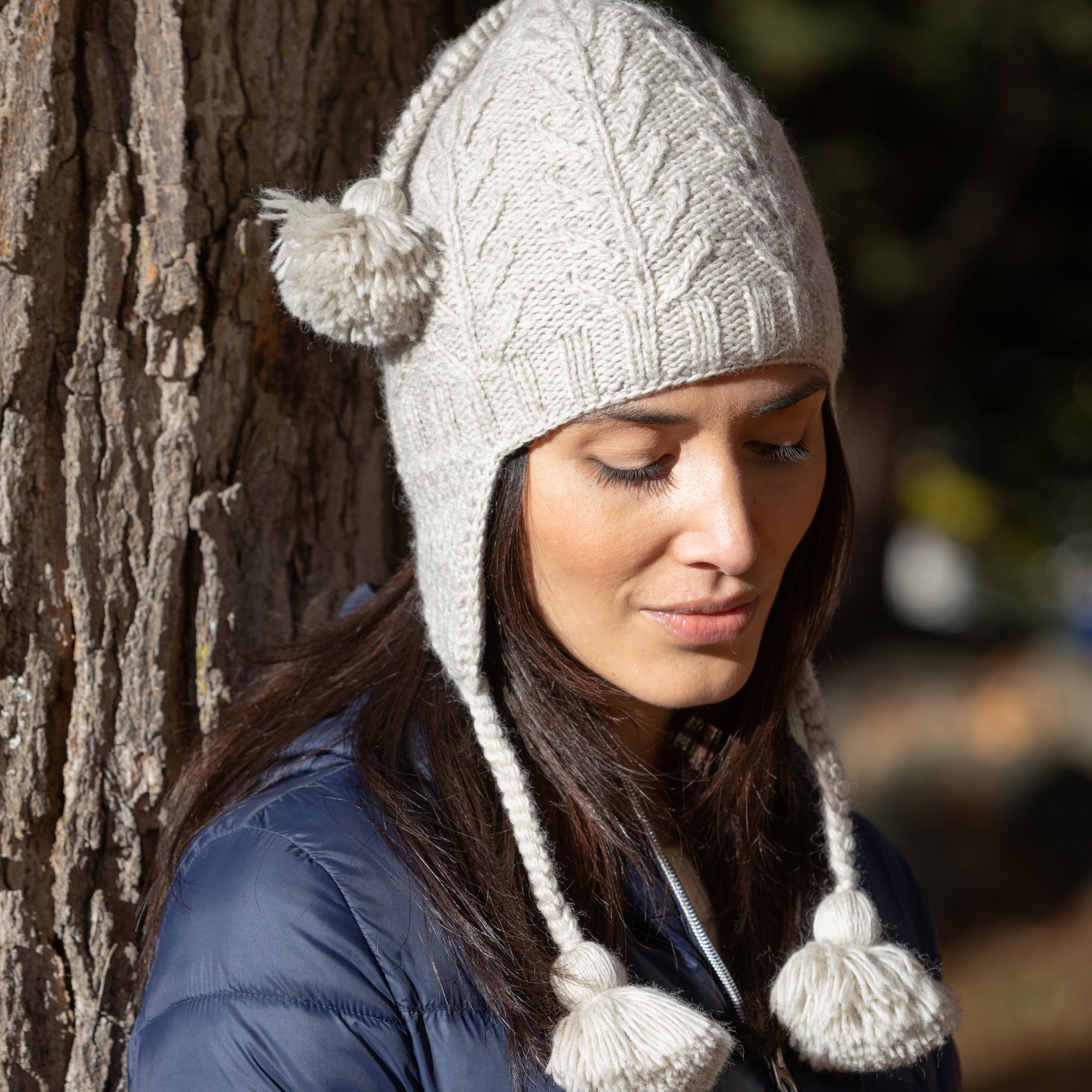 Willow Earflap - cable knit earflap hat – Lost Horizons USA