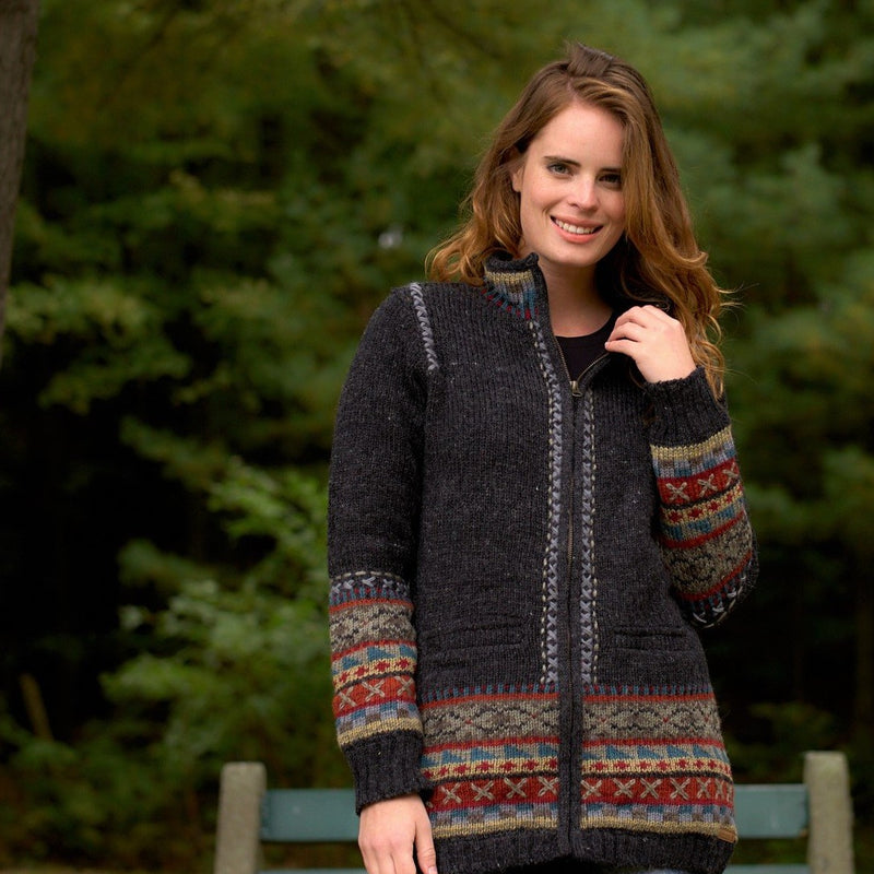 Kirstin Sweater - Fair Isle knit coat – Lost Horizons USA